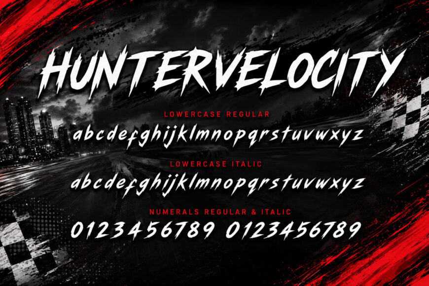 Hunter Velocity Font