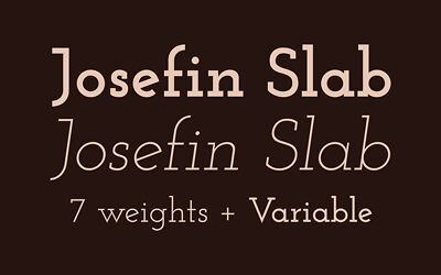 Josefin Slab Font Family