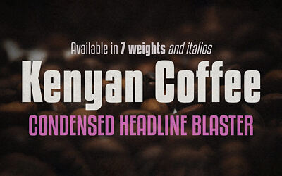 Kenyan Coffee Font Family