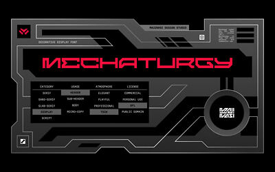 Mechaturgy Font