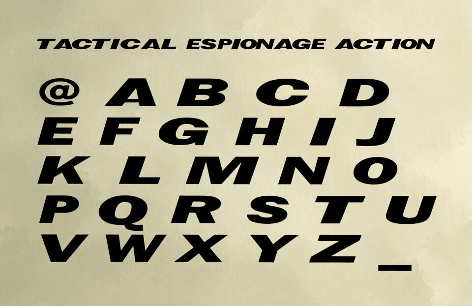 Metal Gear Solid Logo Font