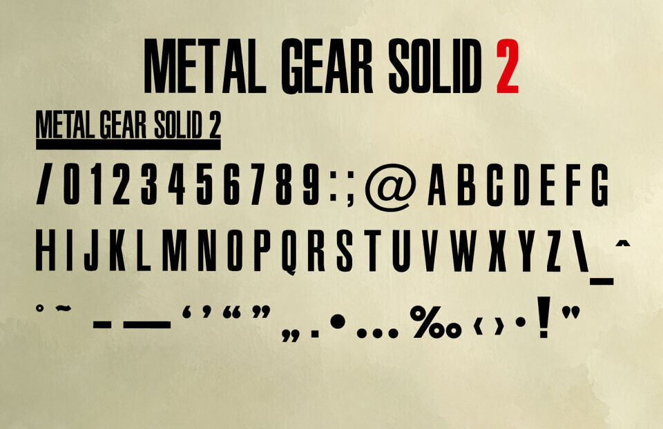 Metal Gear Solid Logo Font