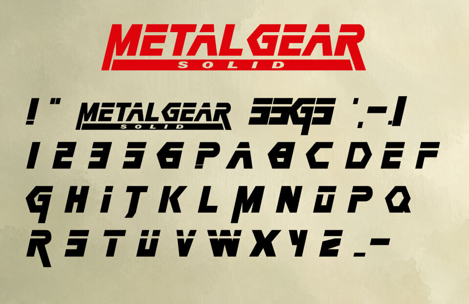 Metal Gear Solid Logo Font
