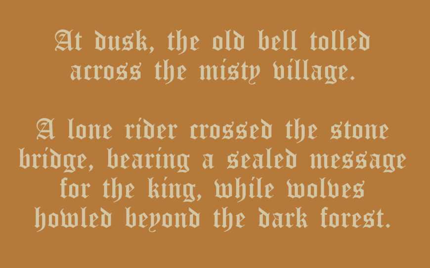 Olde English Font