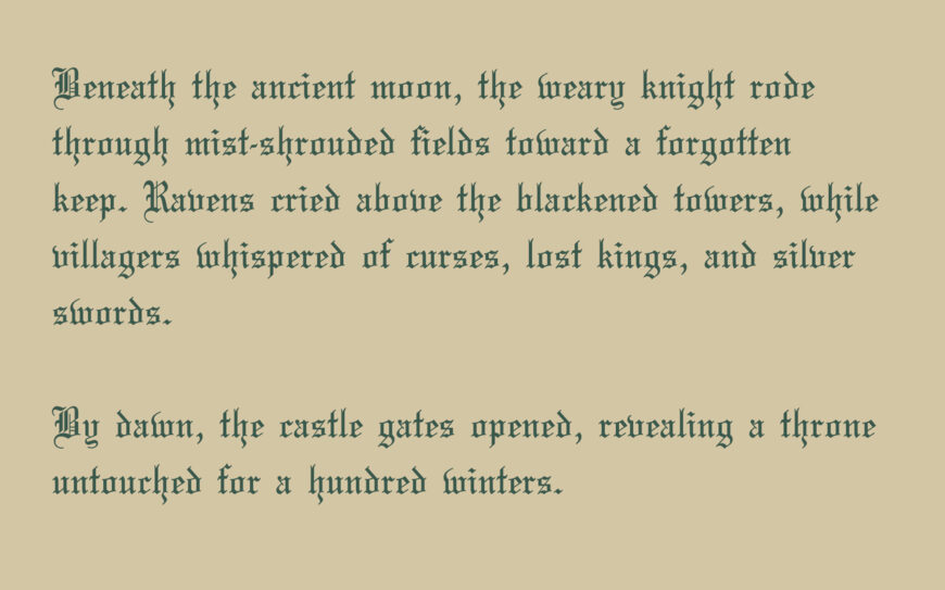 Olde English Font