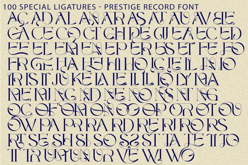 Prestige Record Font