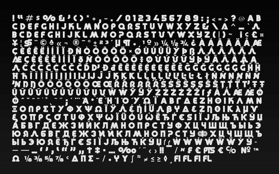 Retro MonoStereo Wide Font