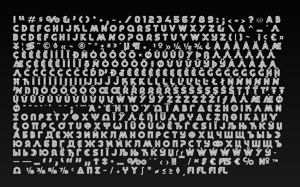 Retro MonoStereo Wide Font