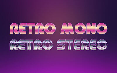 Retro Mono/Stereo Wide Font