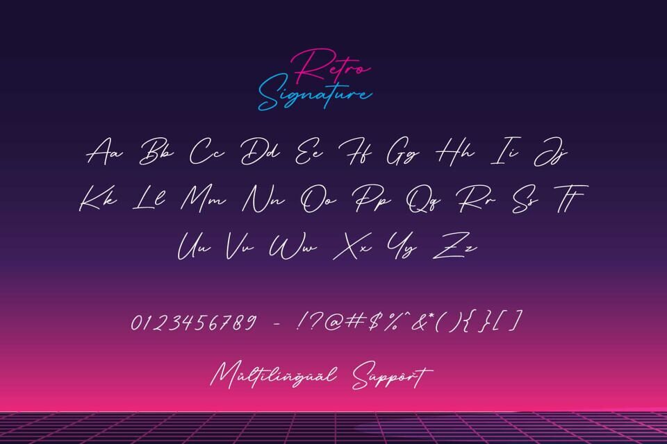Retro Signature Font