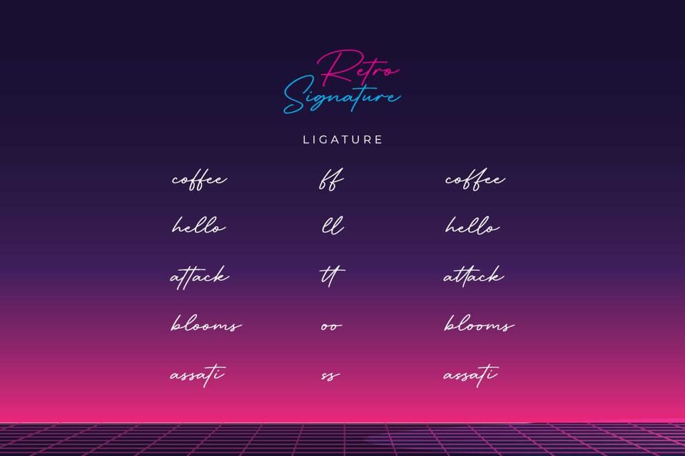 Retro Signature Font