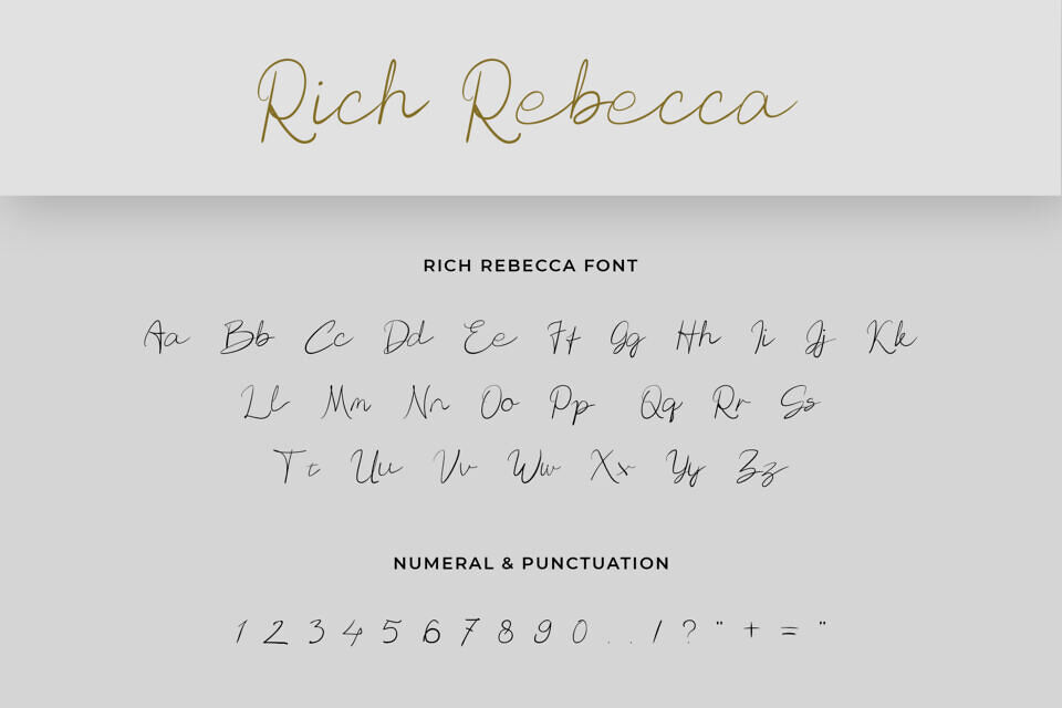 Rich Rebecca Font