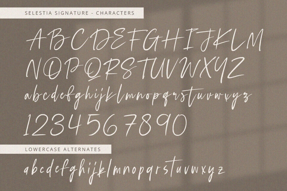Selestia Signature Font