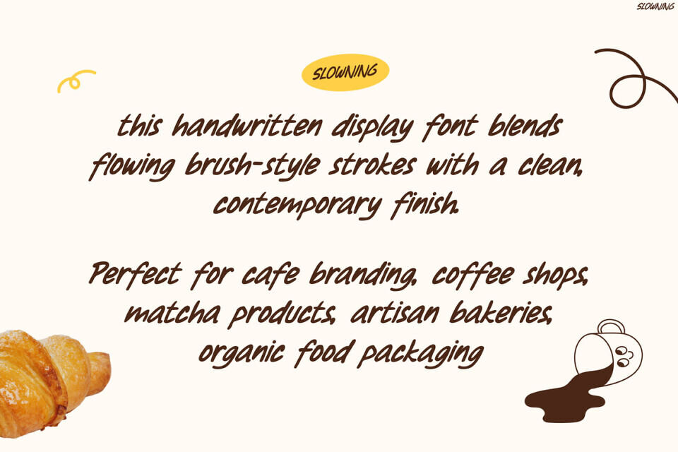 Slowning Font