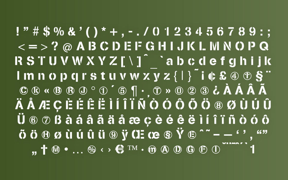 Stencilia Font