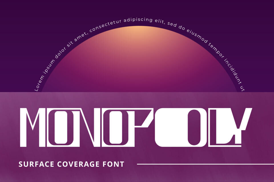 Surface Coverage Font