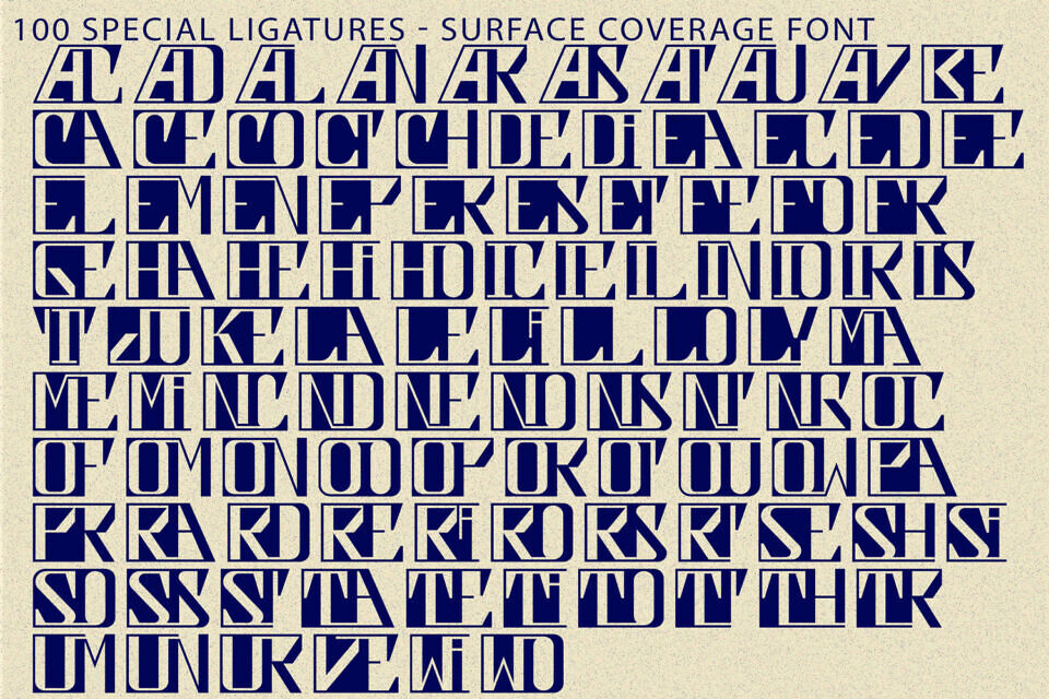 Surface Coverage Font