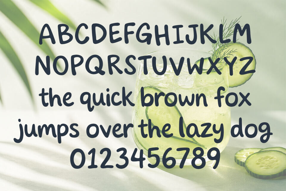 Sweet Cucumber Mocktail Font