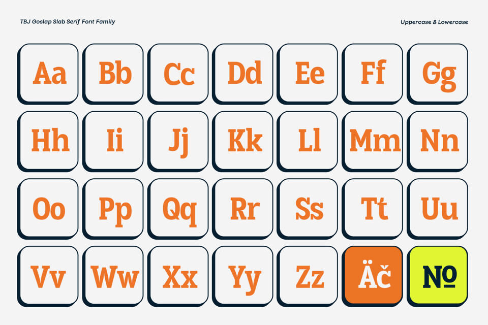 Tbj Goslap Slab Font Family