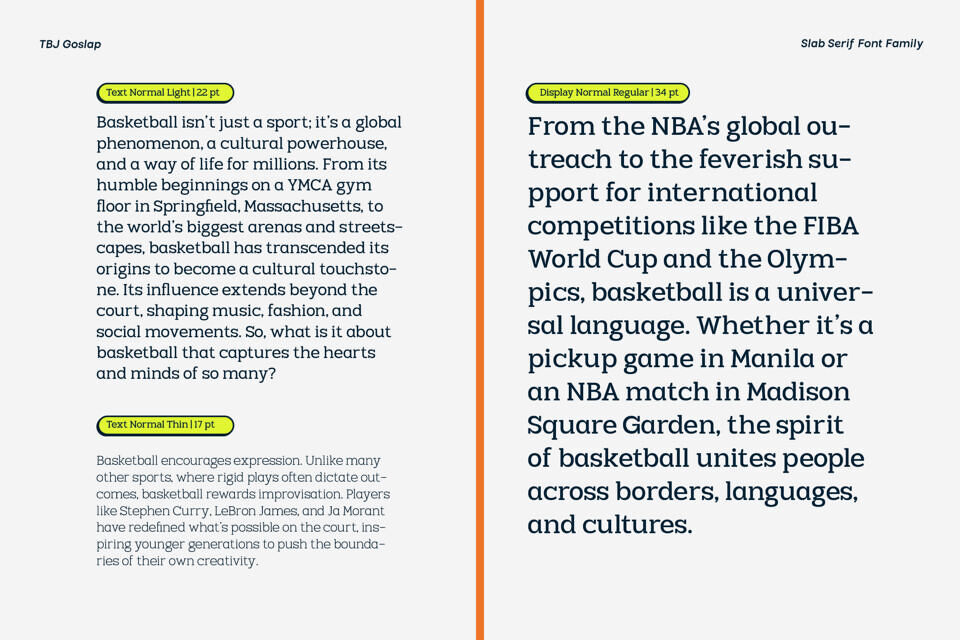 Tbj Goslap Slab Font Family