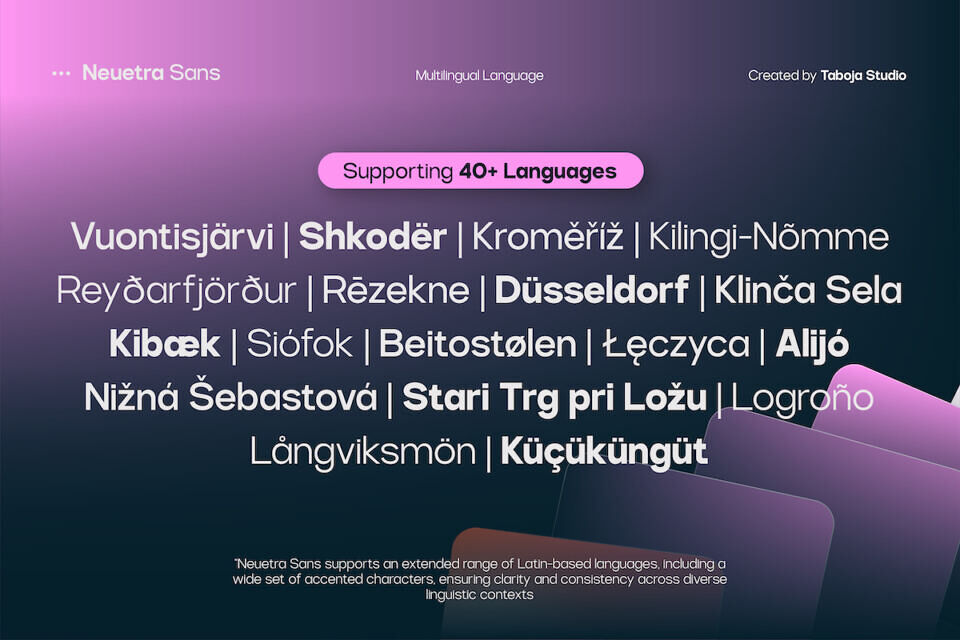 Tbj Neuetra Sans Font Family