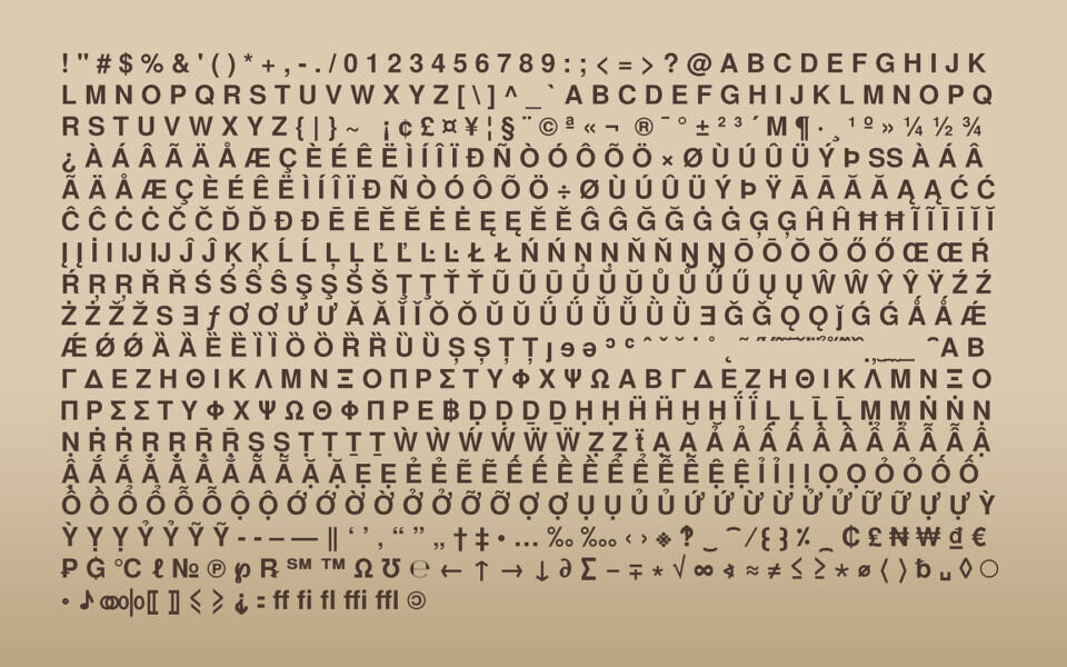 TeX Gyre Heros Font Family