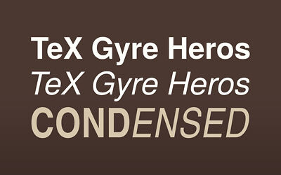 TeX Gyre Heros Font Family