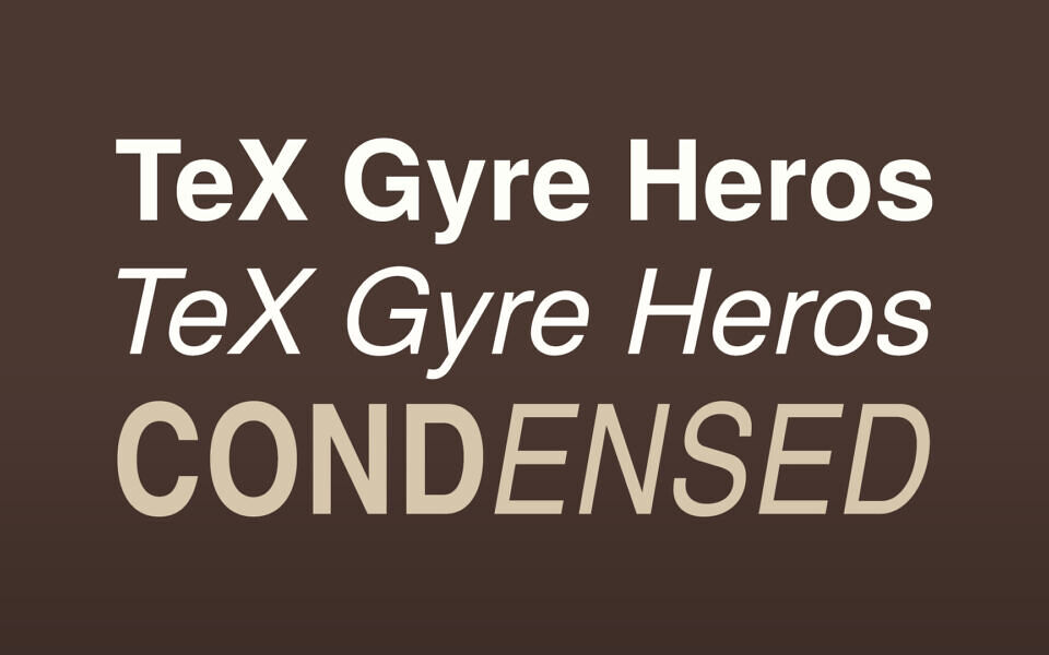 TeX Gyre Heros Font Family