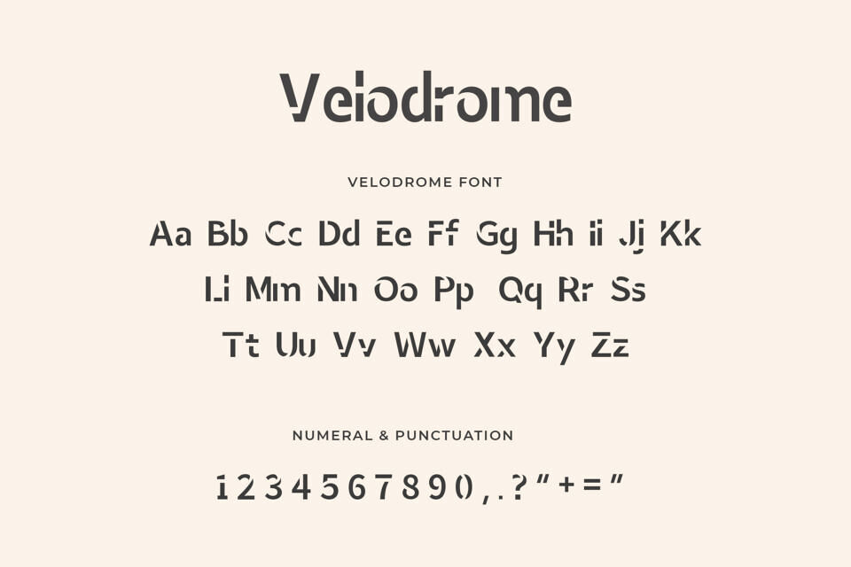 Velodrome Font