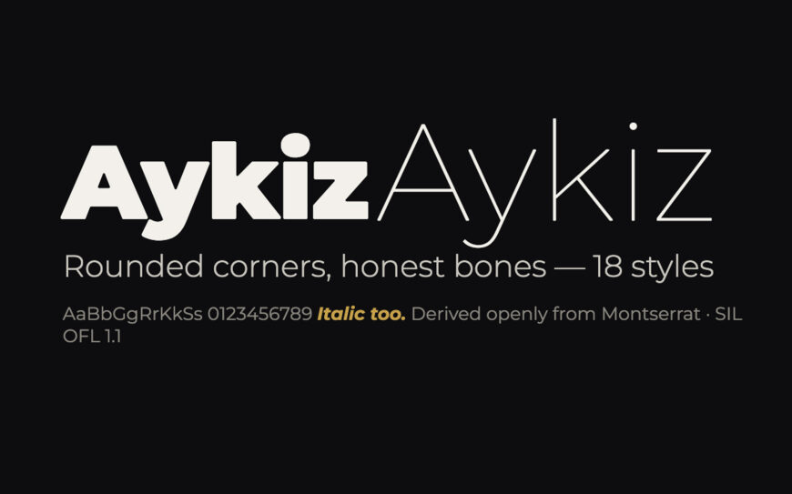 Aykiz Font Family