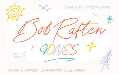 Bob Raften Gones Font