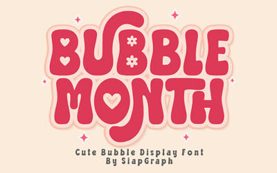 Bubble Month Font