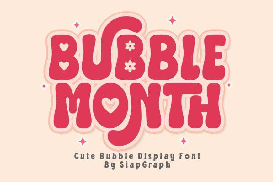 Bubble Month Font