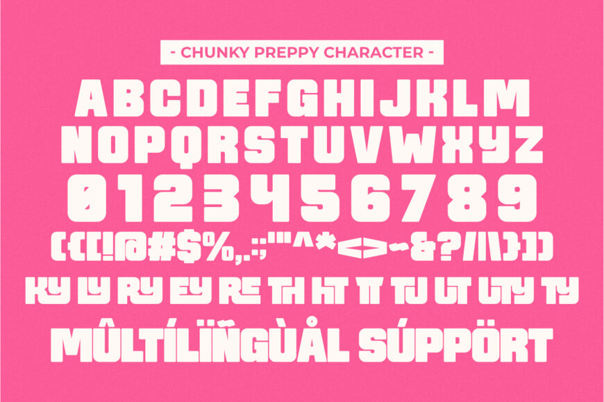 Chunky Preppy Font