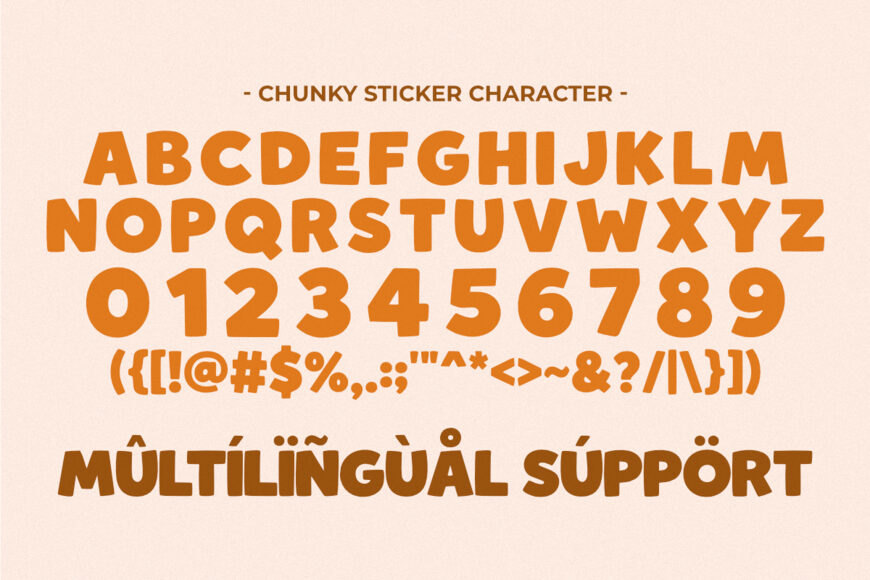 Chunky Sticker Font