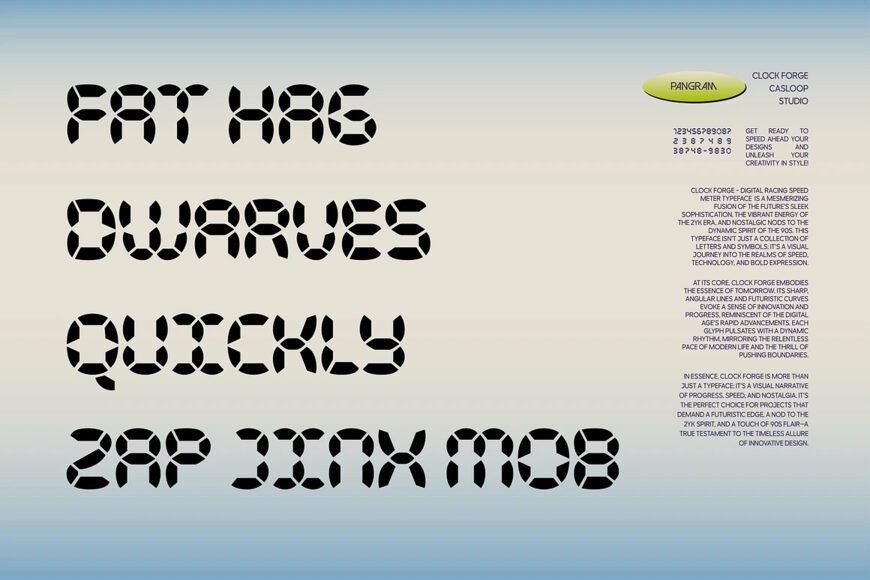 Clock Forge Font