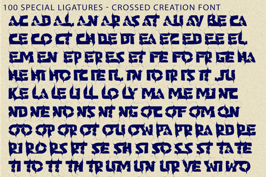 Crossed Creation Font