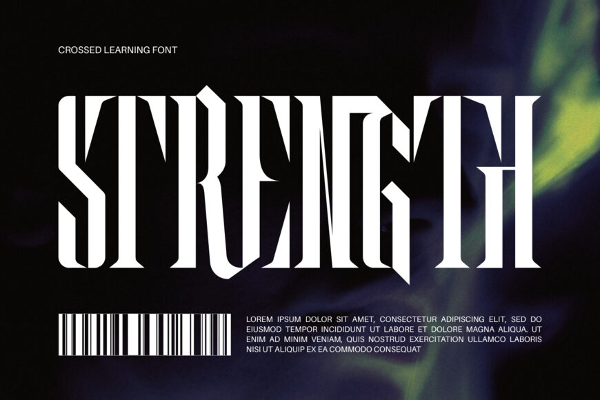 Crossed Learning Font