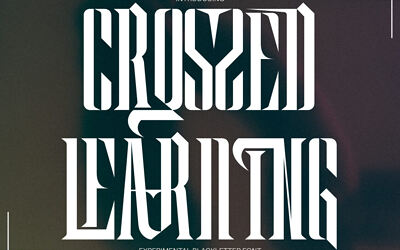 Crossed Learning Font