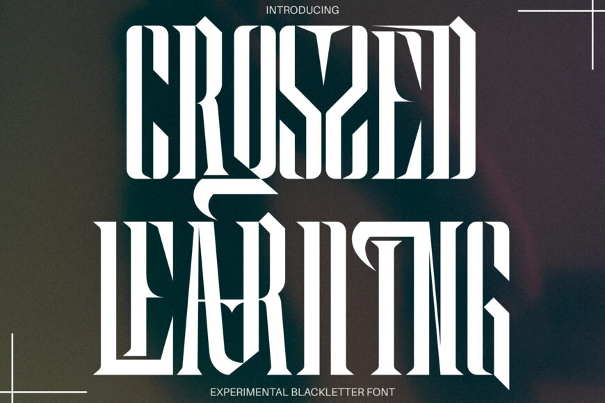 Crossed Learning Font
