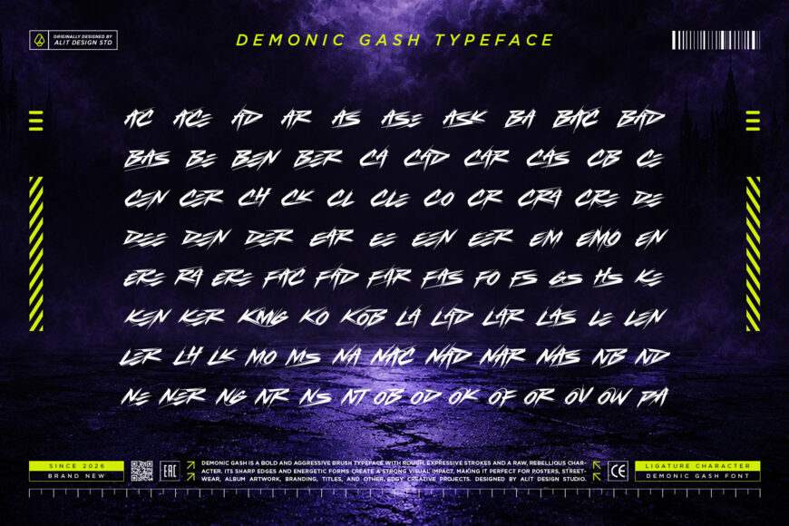 Demonic Gash Font