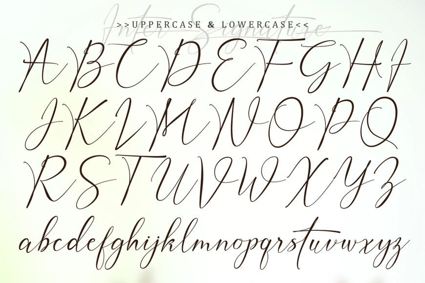 Inter Signature Font