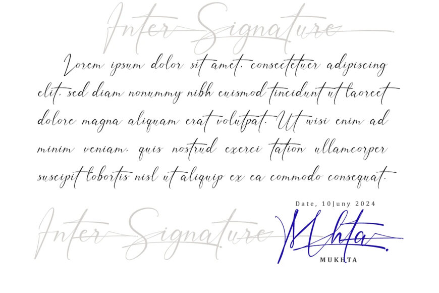 Inter Signature Font