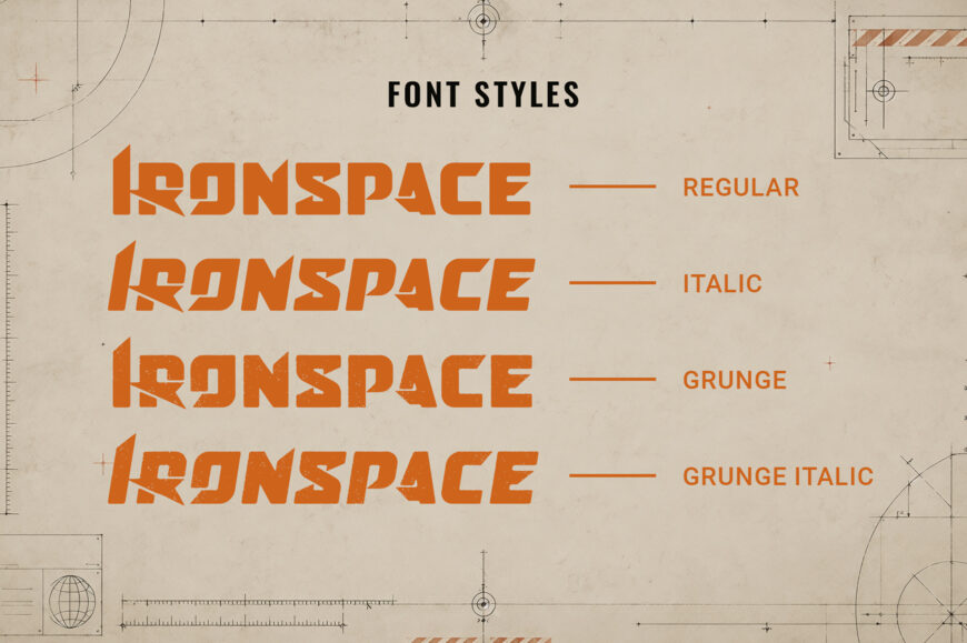 Ironspace Grunge Font