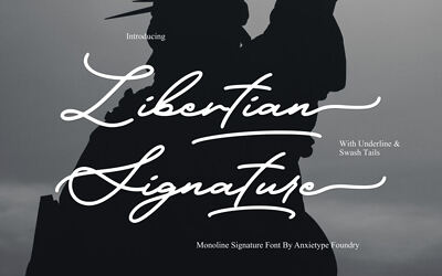 Libertian Signature Font