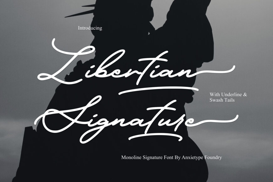 Libertian Signature Font