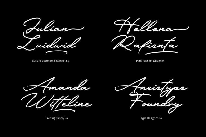 Libertian Signature Font