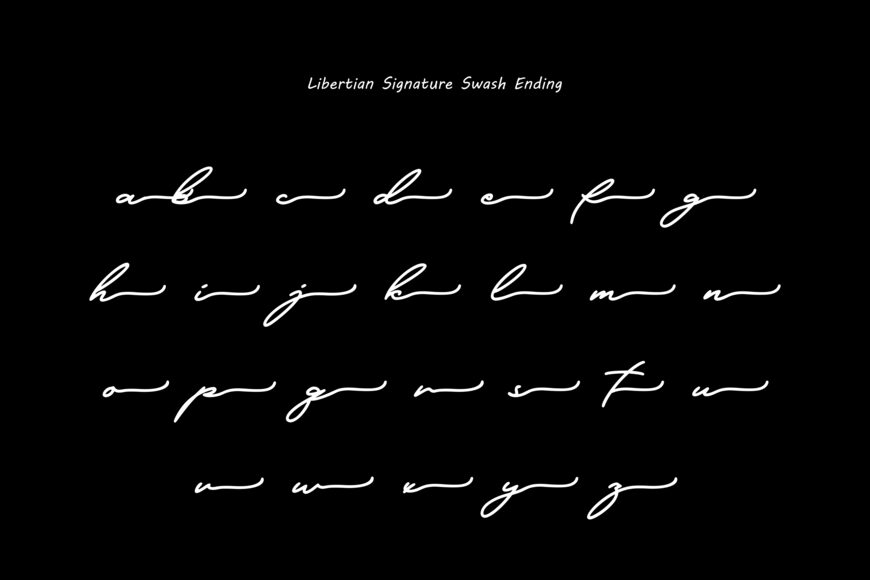 Libertian Signature Font