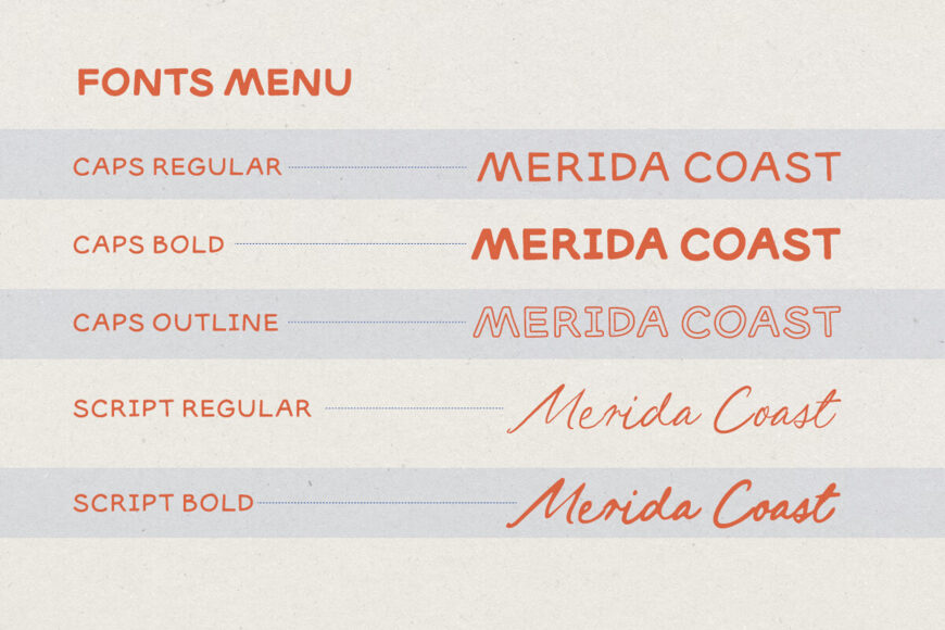 Merida Coast Font Family