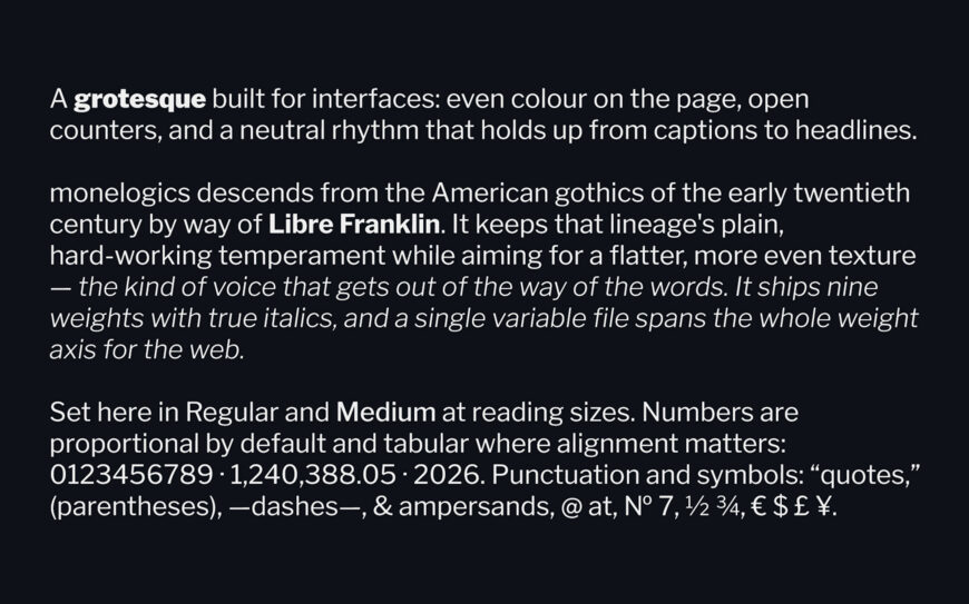 Monelogics Font Family